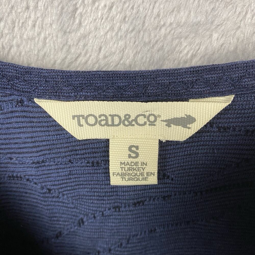Toad & Co Samba Wave Dress Womens Small Blue Cotton Sleeveless Minimalist Pocket - Picture 7 of 10